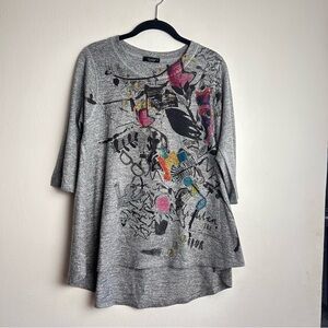 Abstract Art Swing Top – Made in USA (Size S) by Inoah